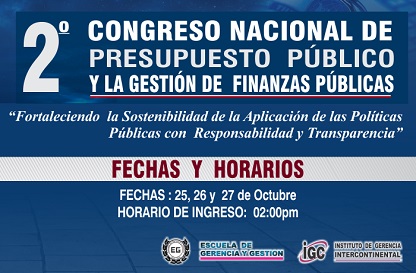 2do. Congreso Internacional de Gerencia y Gestión De Finanzas Públicas