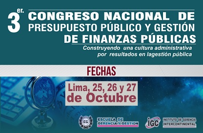 3er. Congreso Nacional de Presupuesto Público y Gestión de Finanzas Públicas