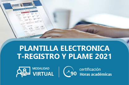 Planilla Electrónica, T-Registro y Plame 2021